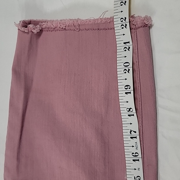Flutter & Kick Maternity Skinny Ankle Jeans size 12 Rose Pink - Picture 10 of 16